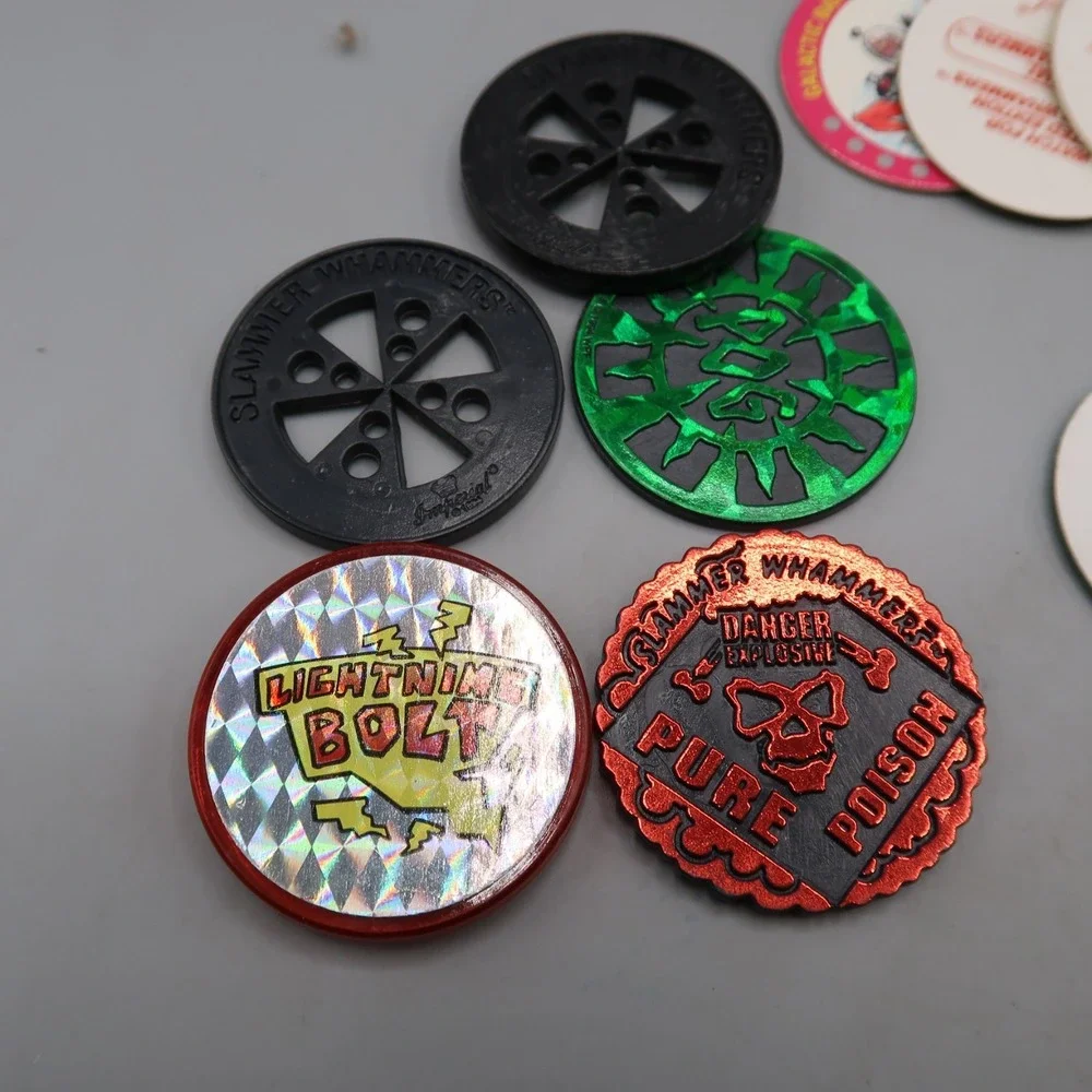 1990s Pog Slammers Mixed Lot Of 200 Slammers Plastic Metal 90s Style
